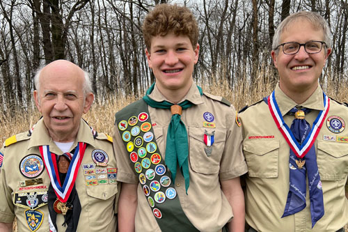 Weingarten Eagle Scouts at Ben's Court of Honor