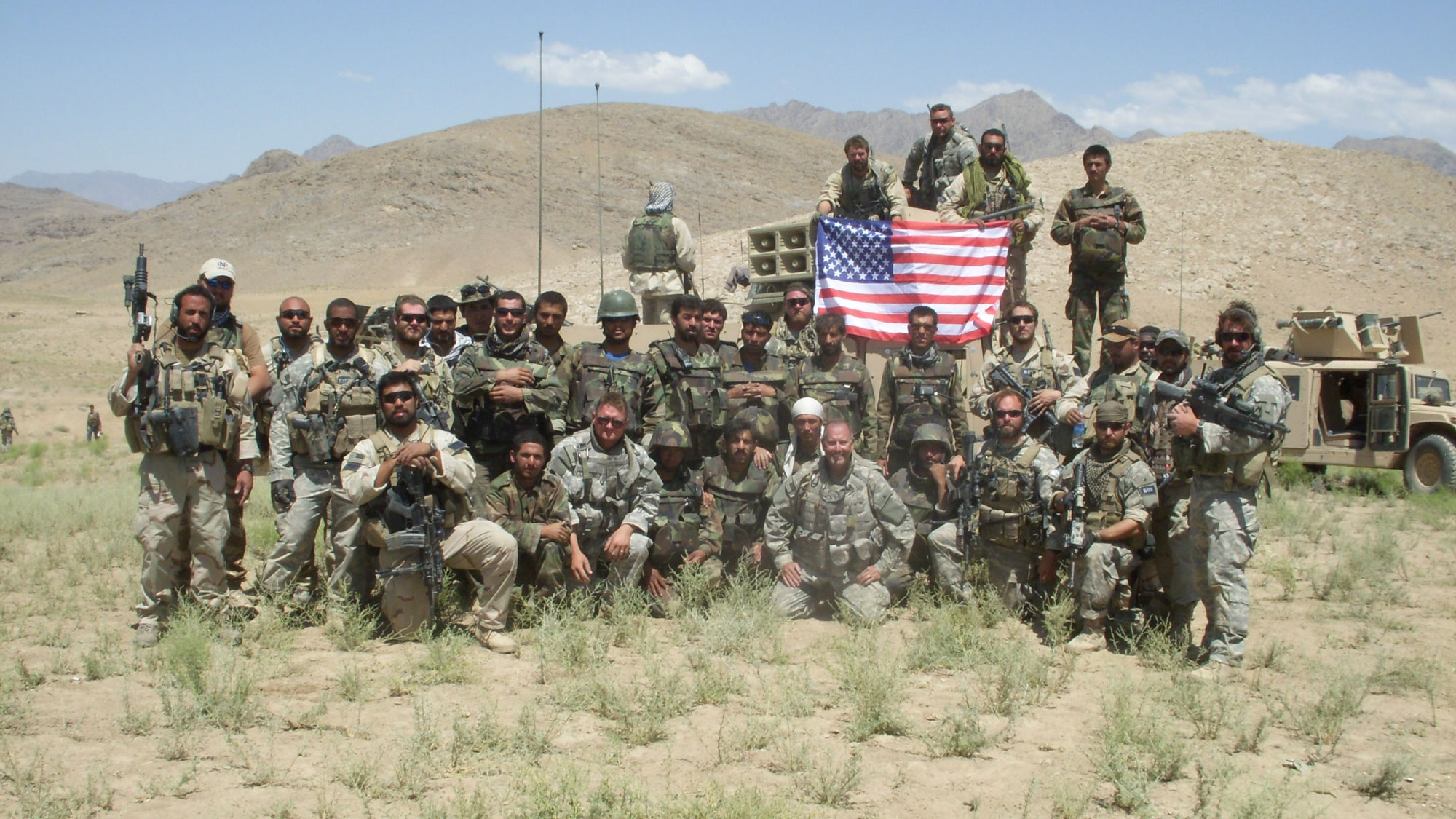 Wenger on combat patrol with Special Forces Operational Group Alpha 723 and Afghan Army Infantry platoon in Zabol Province, Afghanistan, May 2007.