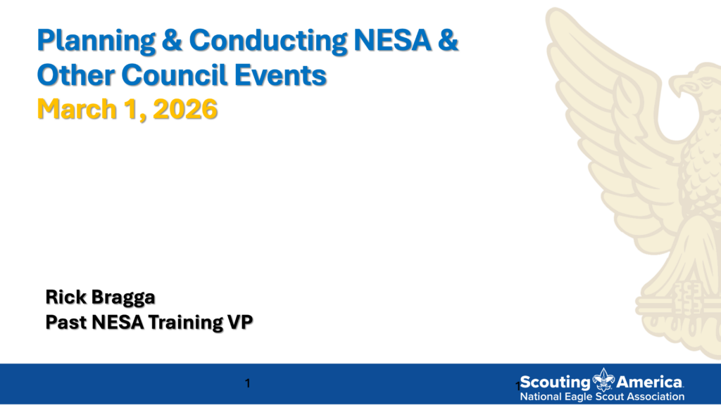 Planning & Conducting NESA & Other Council Events Slide Title